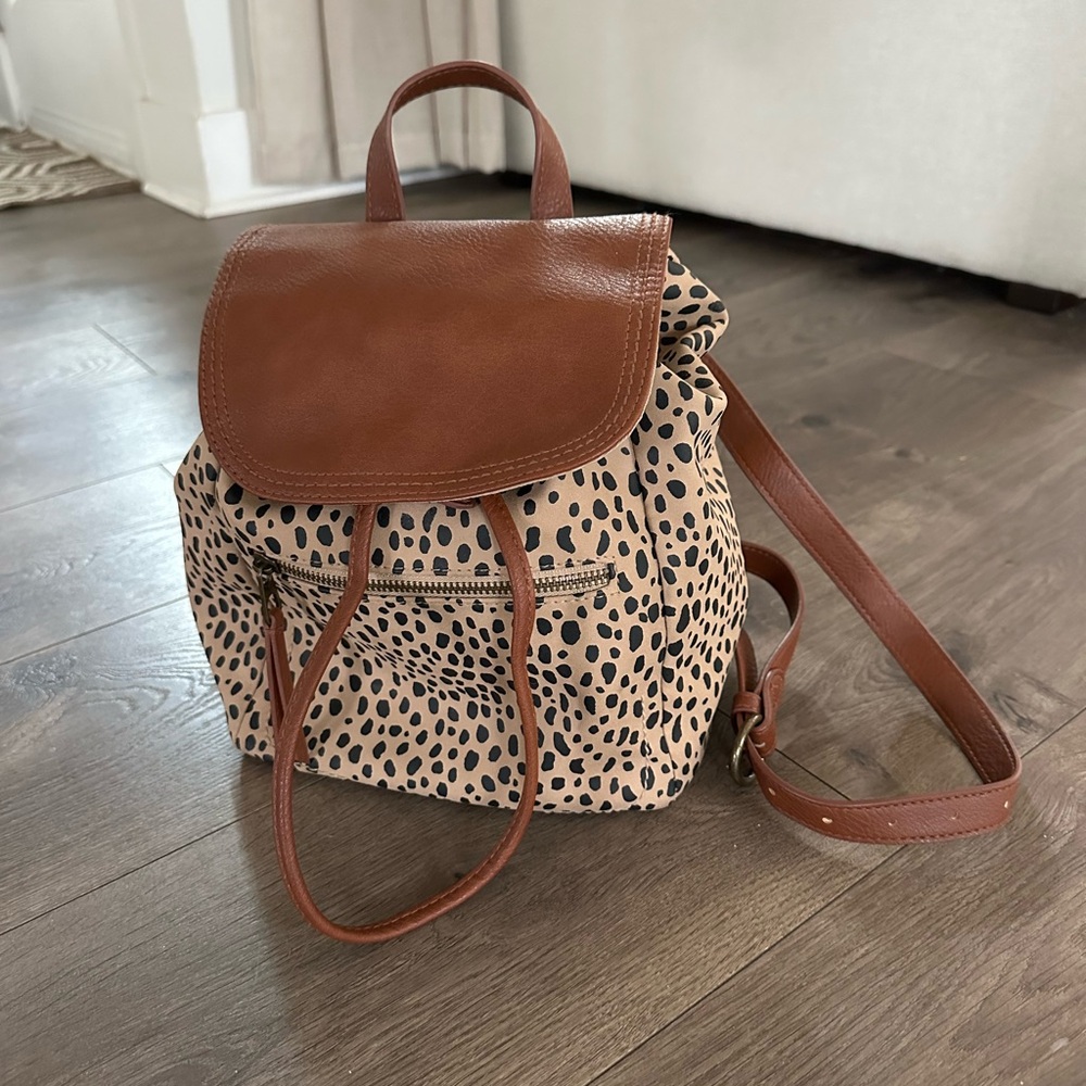 Stylish Brown and Black Women's Backpack